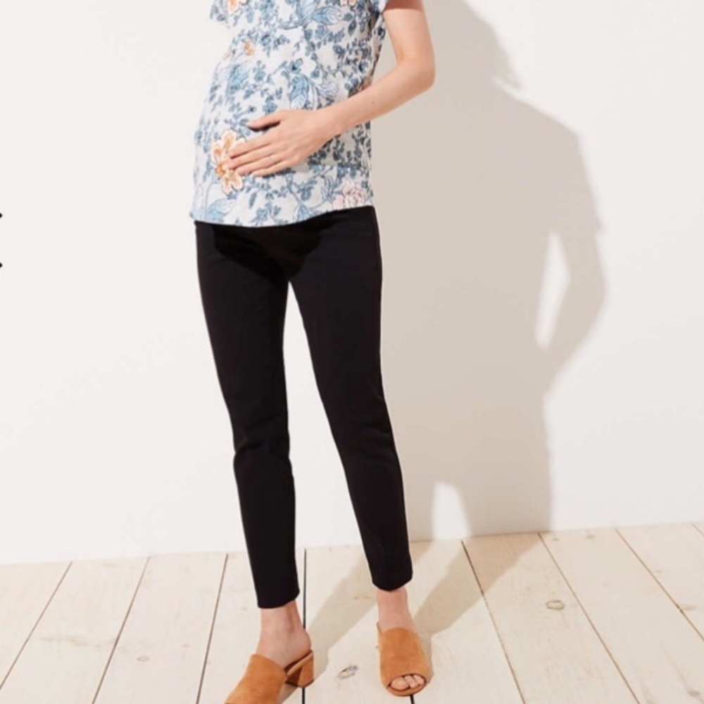 Loft maternity black leggings pants size 0
